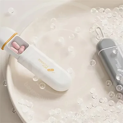 Portable waterproof pill organizer (capsule design)